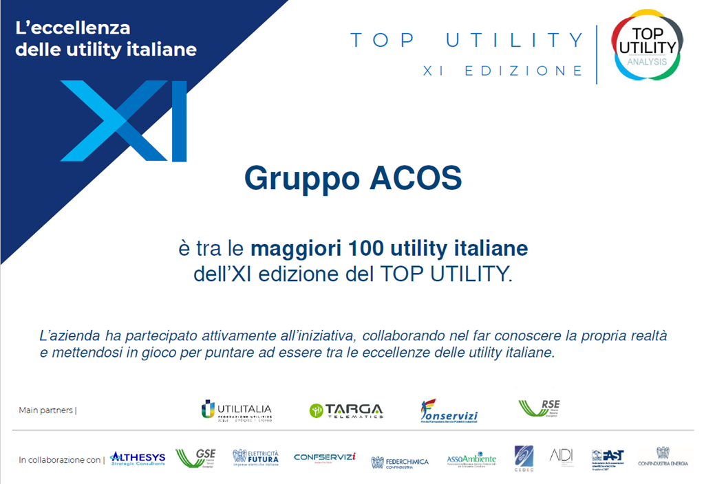 Acos tra le prime 100 utility italiane