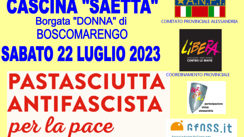 RINVIATO A Cascina Saetta terza edizione della pastasciutta antifascista dedicata alla Pace