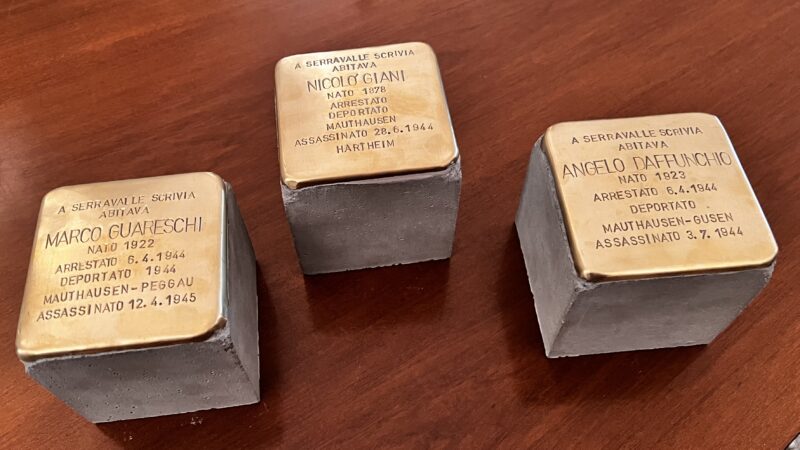 A Serravalle  pietre d’inciampo alla memoria di tre vittime della deportazione nazifascista