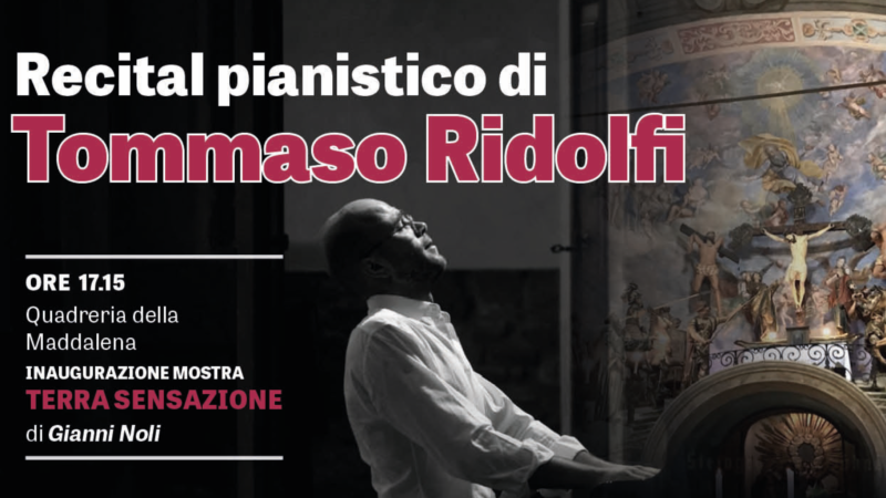 Domenica alla Maddalena il recital pianistico di Tommaso Ridolfi